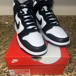 Nike Dunk HI High Retro Black White Panda Men’s Size 10.5 Women’s 12 New In Box